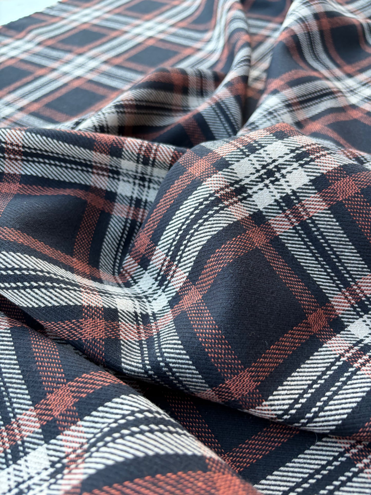 BART 011 brown/rust  heavy cotton check