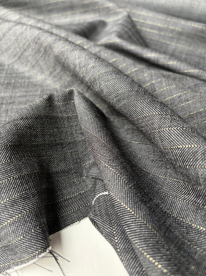 LORO 212 bi-stretch wool with stripes Loro Piana