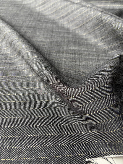 LORO 212 bi-stretch wool with stripes Loro Piana