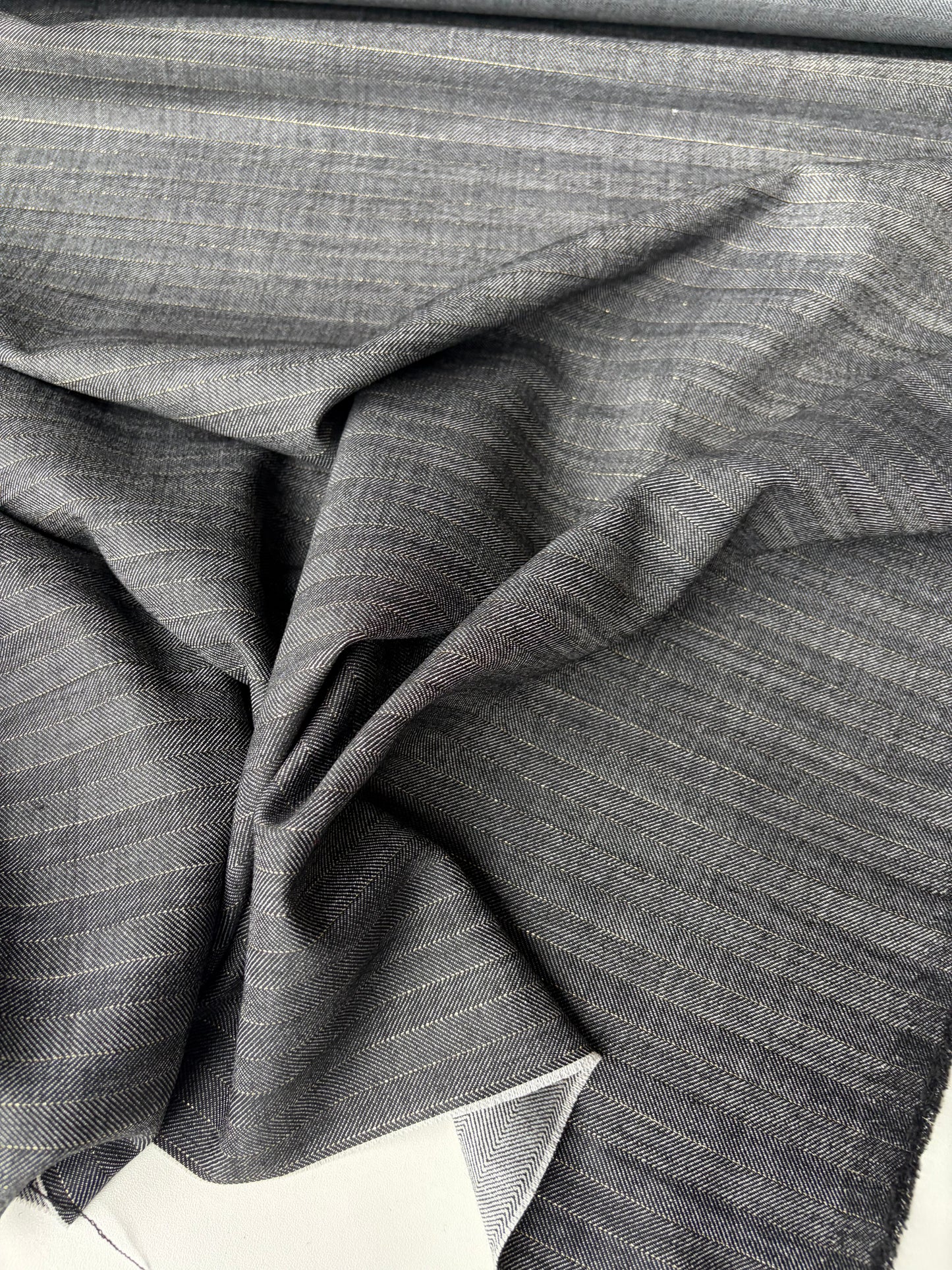 LORO 212 bi-stretch wool with stripes Loro Piana