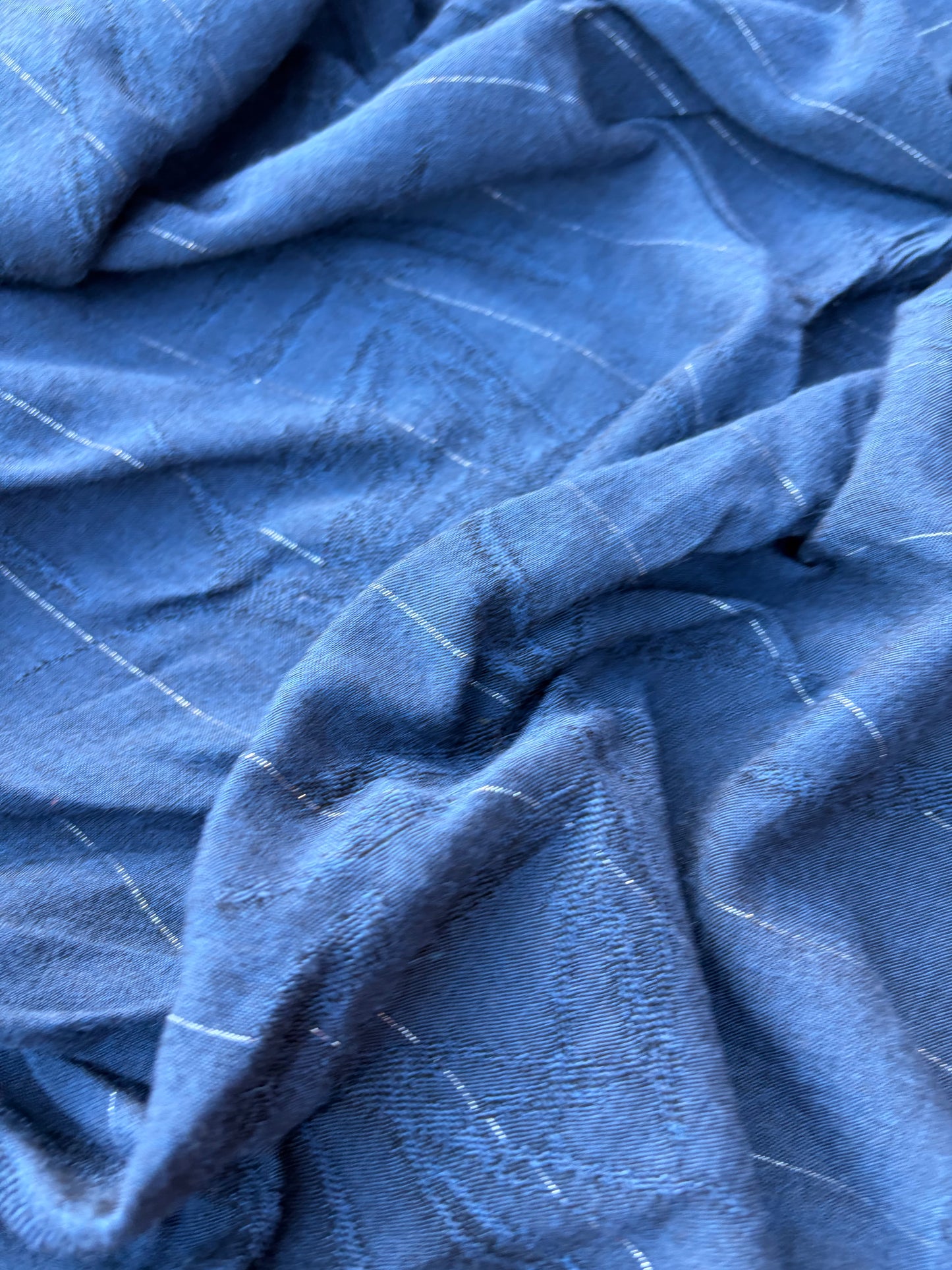 BART 016 navy jacquard linen/silk