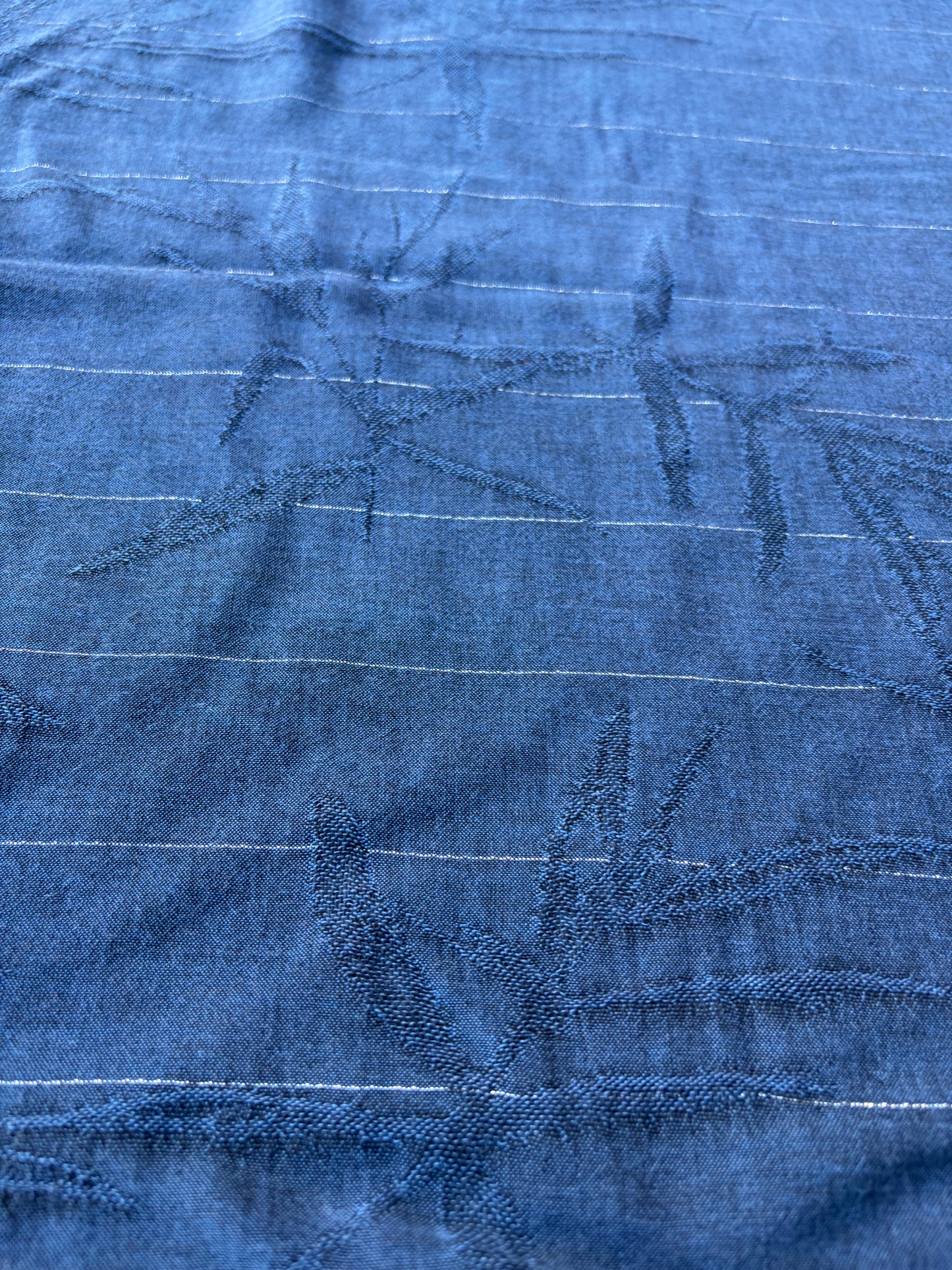 BART 016 navy jacquard linen/silk