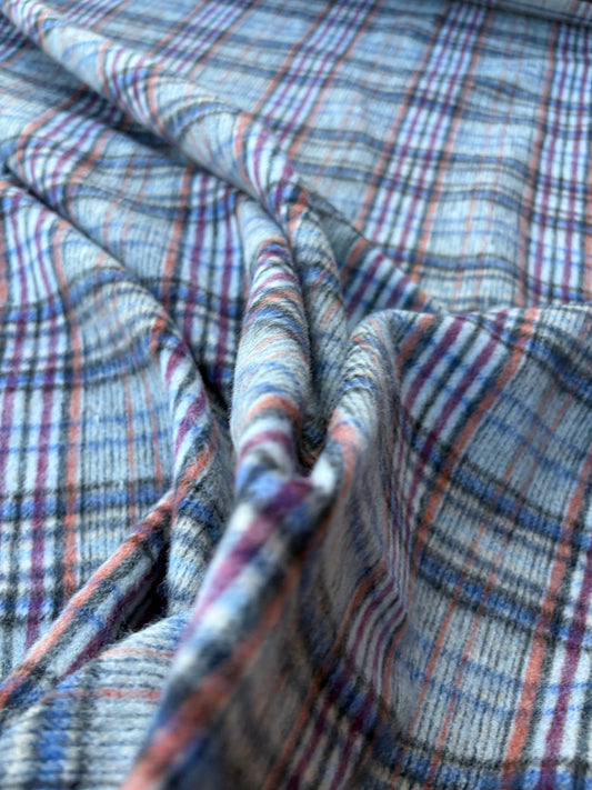 BART 017 blue/brown checkered  heavy wool