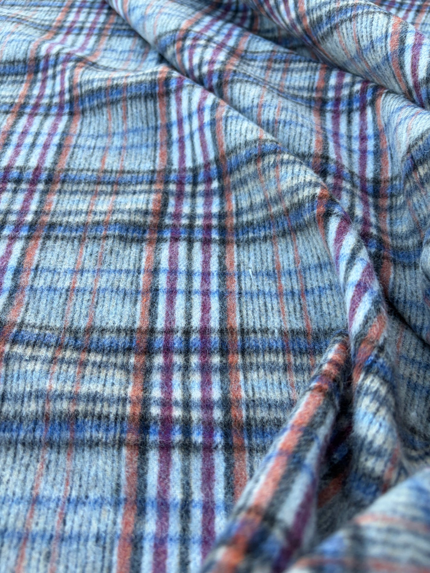 BART 017 blue/brown checkered  heavy wool