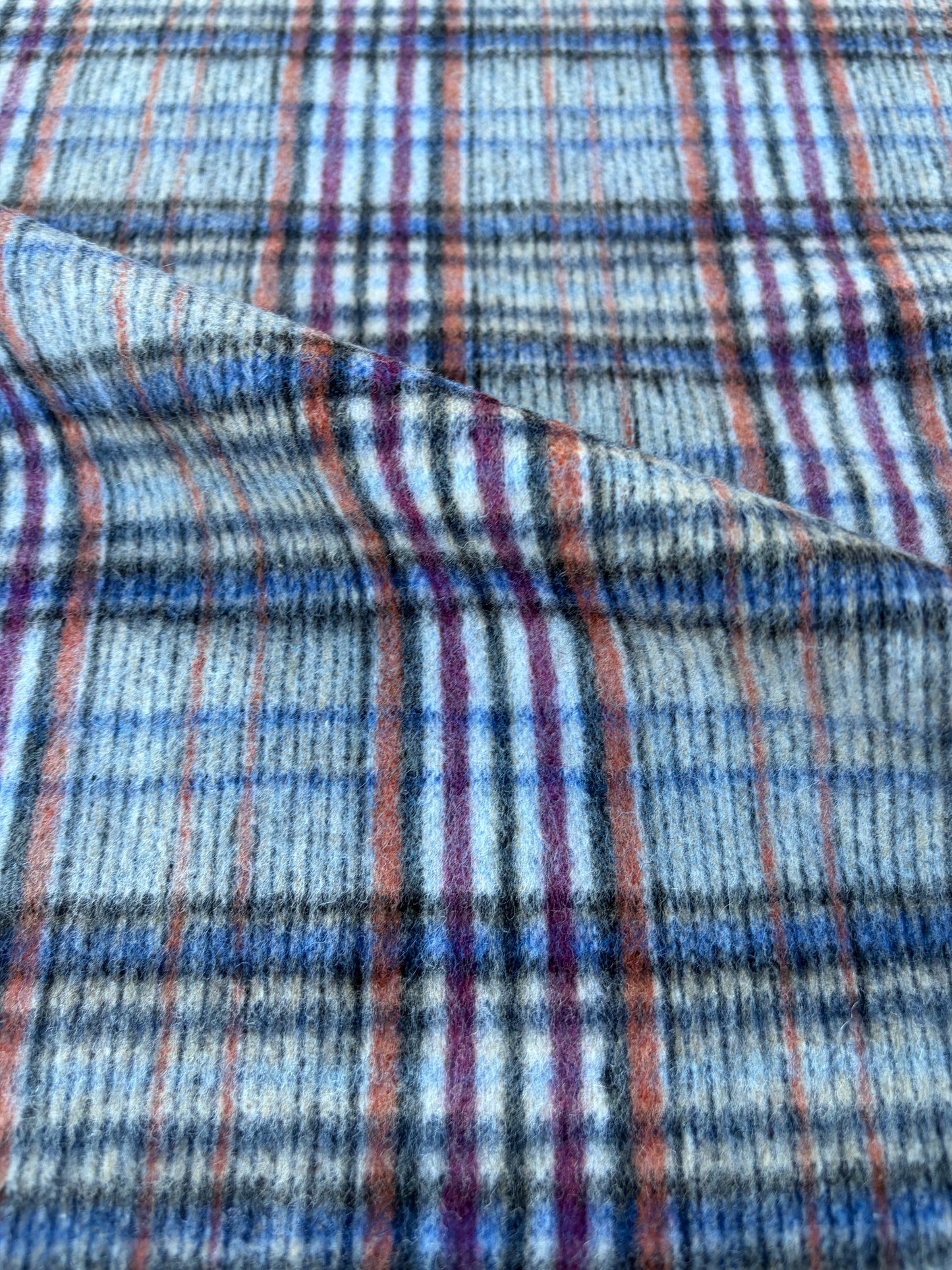 BART 017 blue/brown checkered  heavy wool
