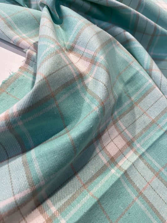 MICHA 017 cotton heavy check green