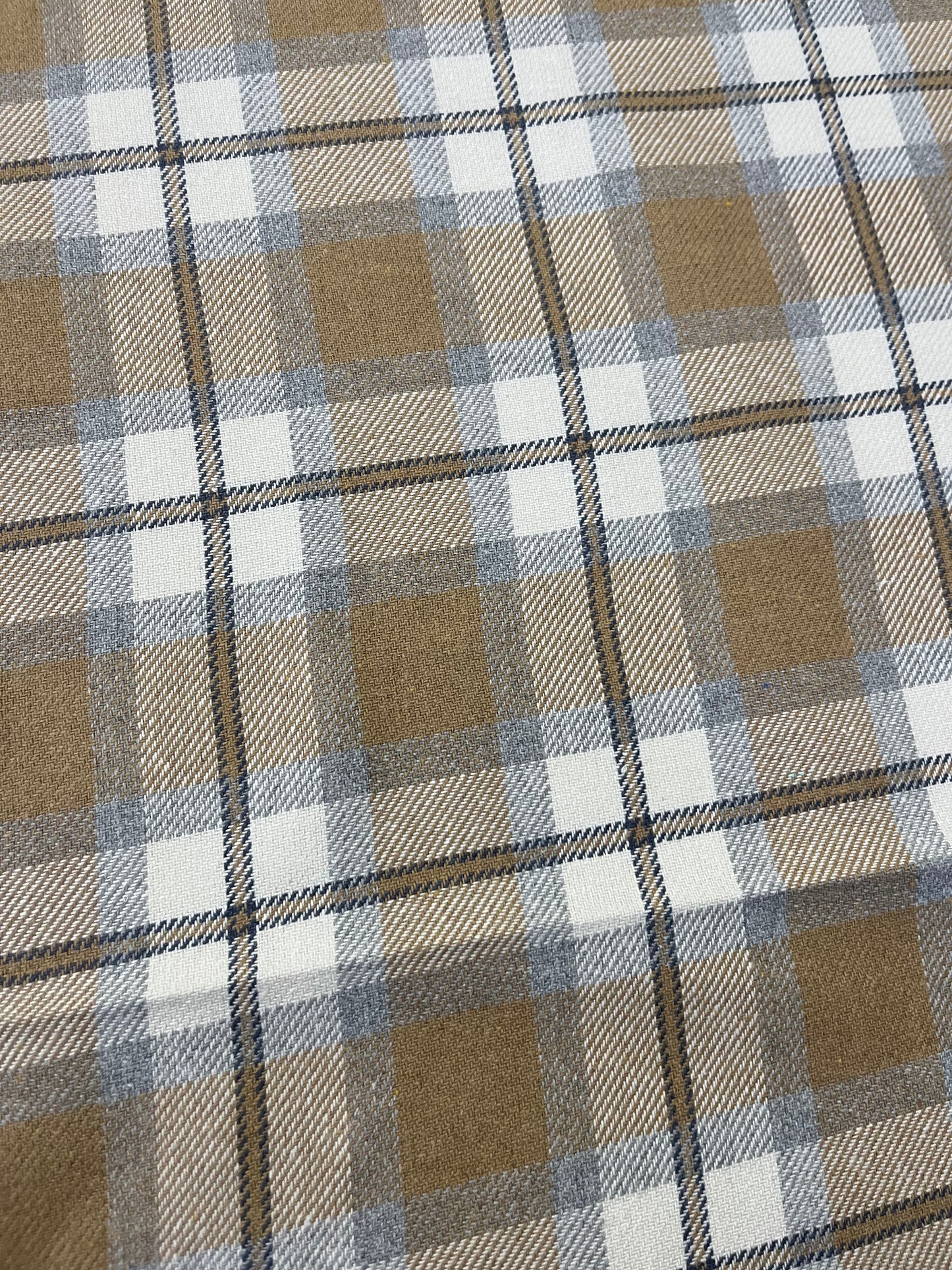 MICHA 018 cotton heavy check camel