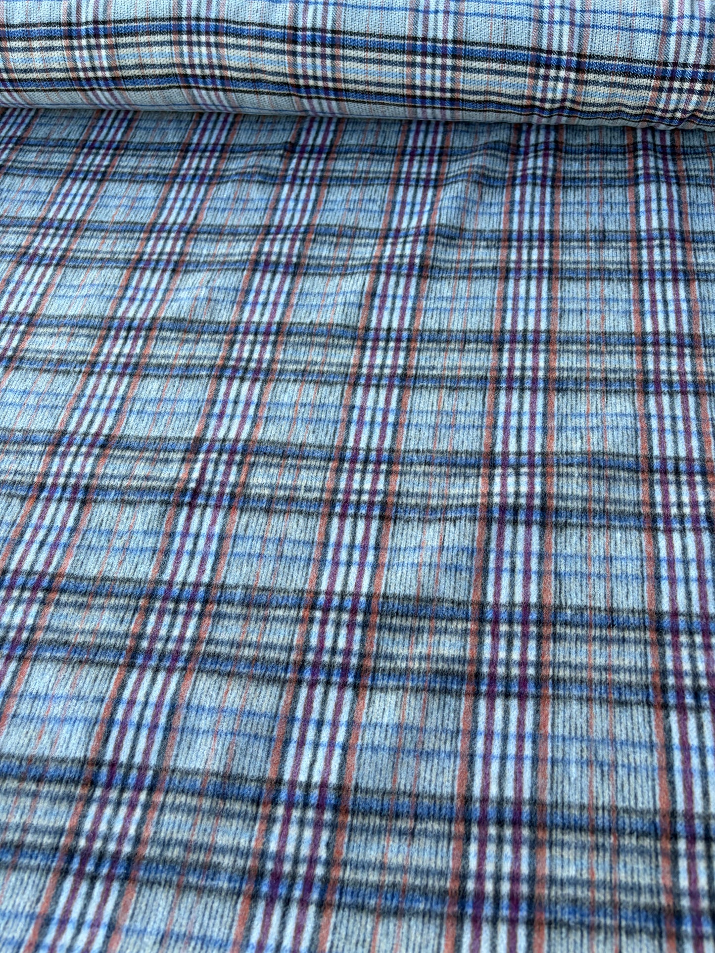 BART 017 blue/brown checkered  heavy wool