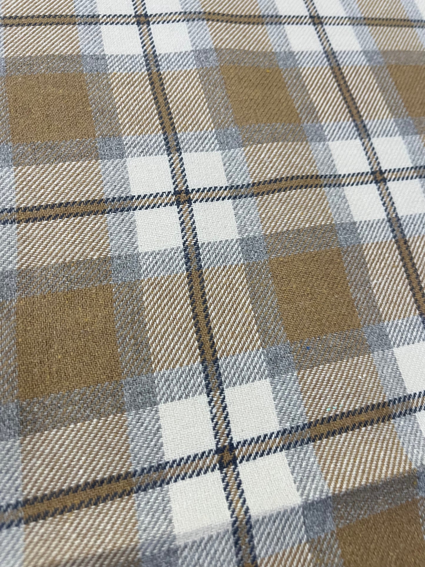 MICHA 018 cotton heavy check camel