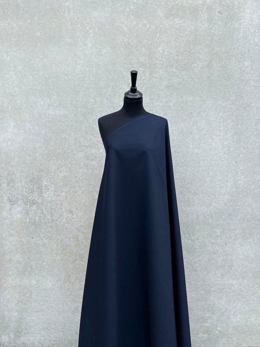 PREM10051 twill wool polyester navy Loro Piana