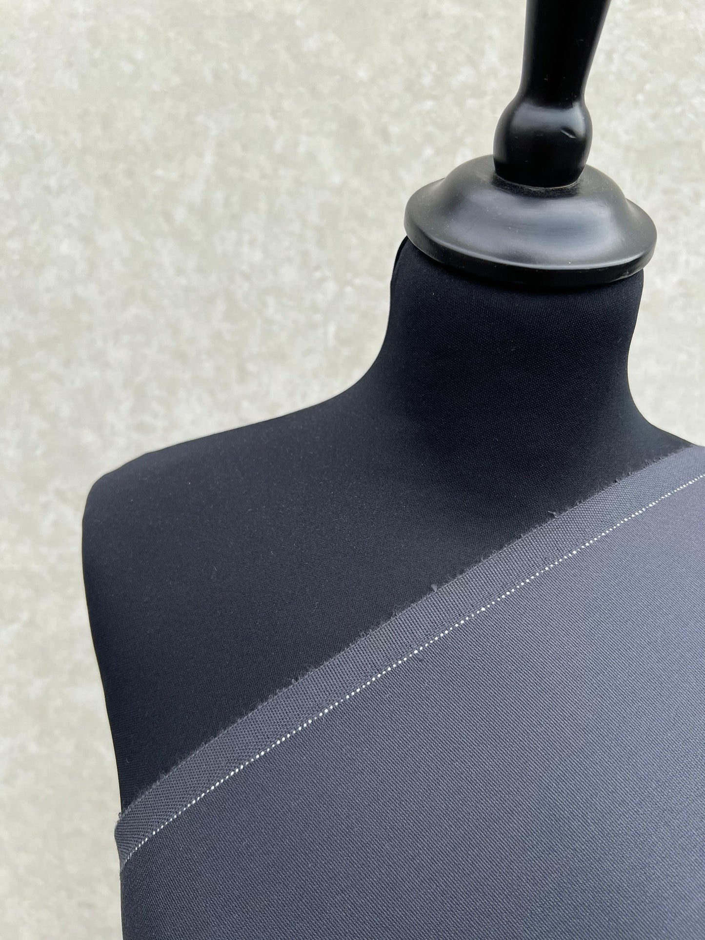 PREM10049 compact twill wool polyester dark grey Loro Piana