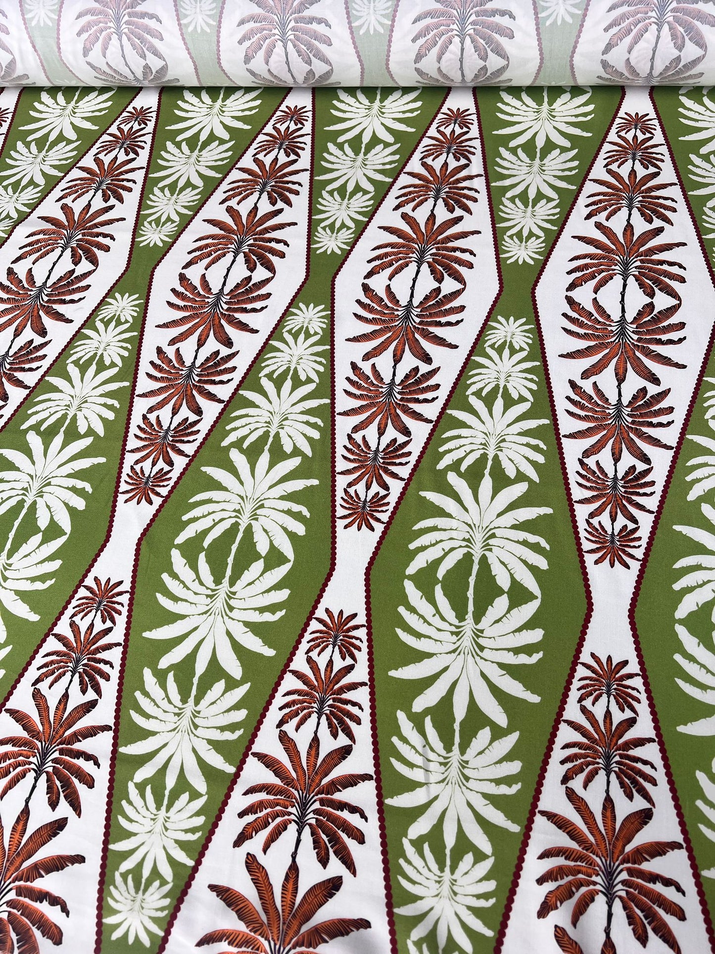 LULU 004 Palm Tree Patchwork Viscose Print