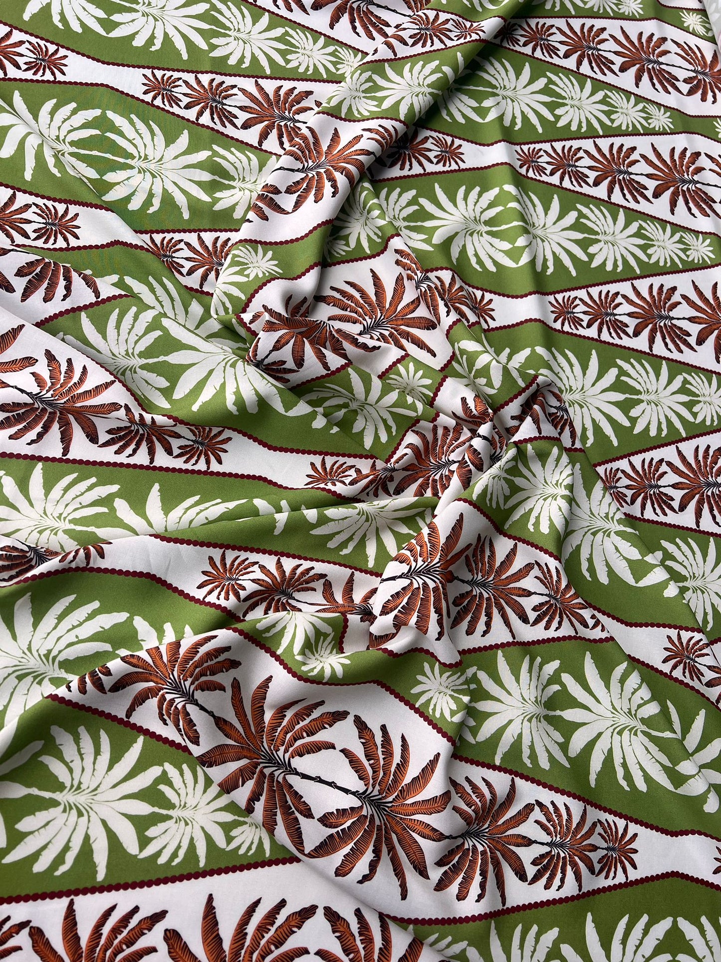LULU 004 Palm Tree Patchwork Viscose Print