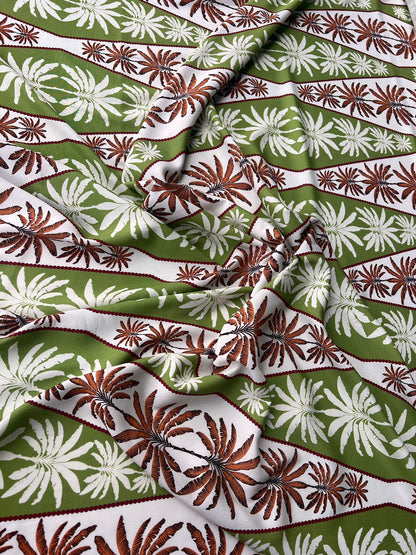 LULU 004 Palm Tree Patchwork Viscose Print