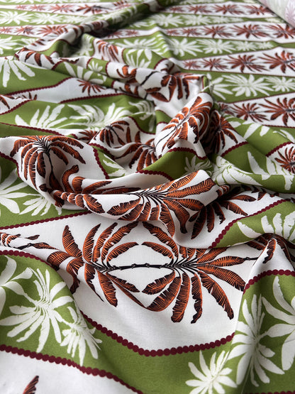 LULU 004 Palm Tree Patchwork Viscose Print