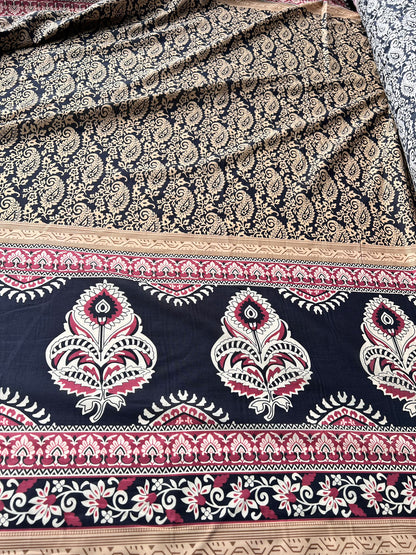 LULU 008 Double Border Paisley Cotton Voile