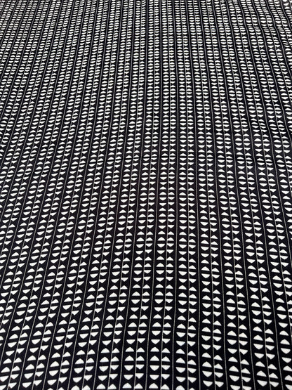 LULU 015 Viscose Twill Geo Half Moon Print