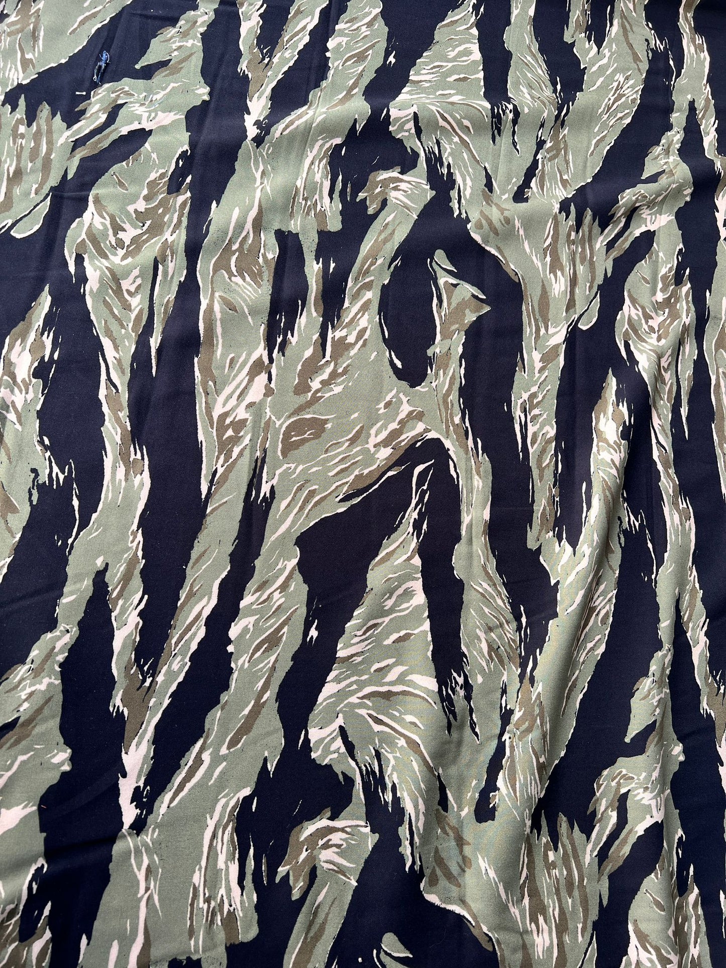 LULU 014 Viscose Animal Pattern Camouflage Khaky