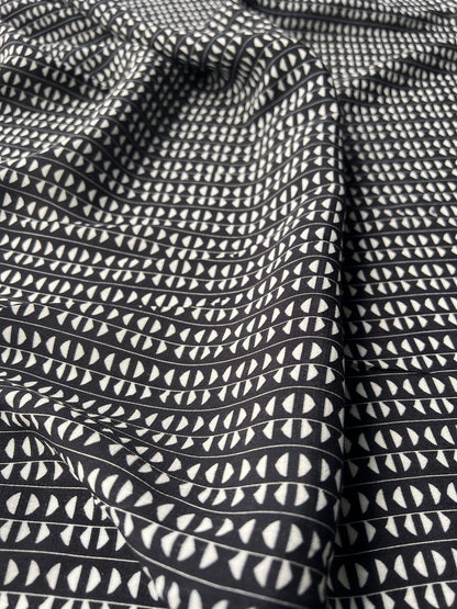 LULU 015 Viscose Twill Geo Half Moon Print