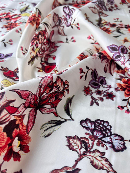 LULU 021 Viscose Satin Floral Print