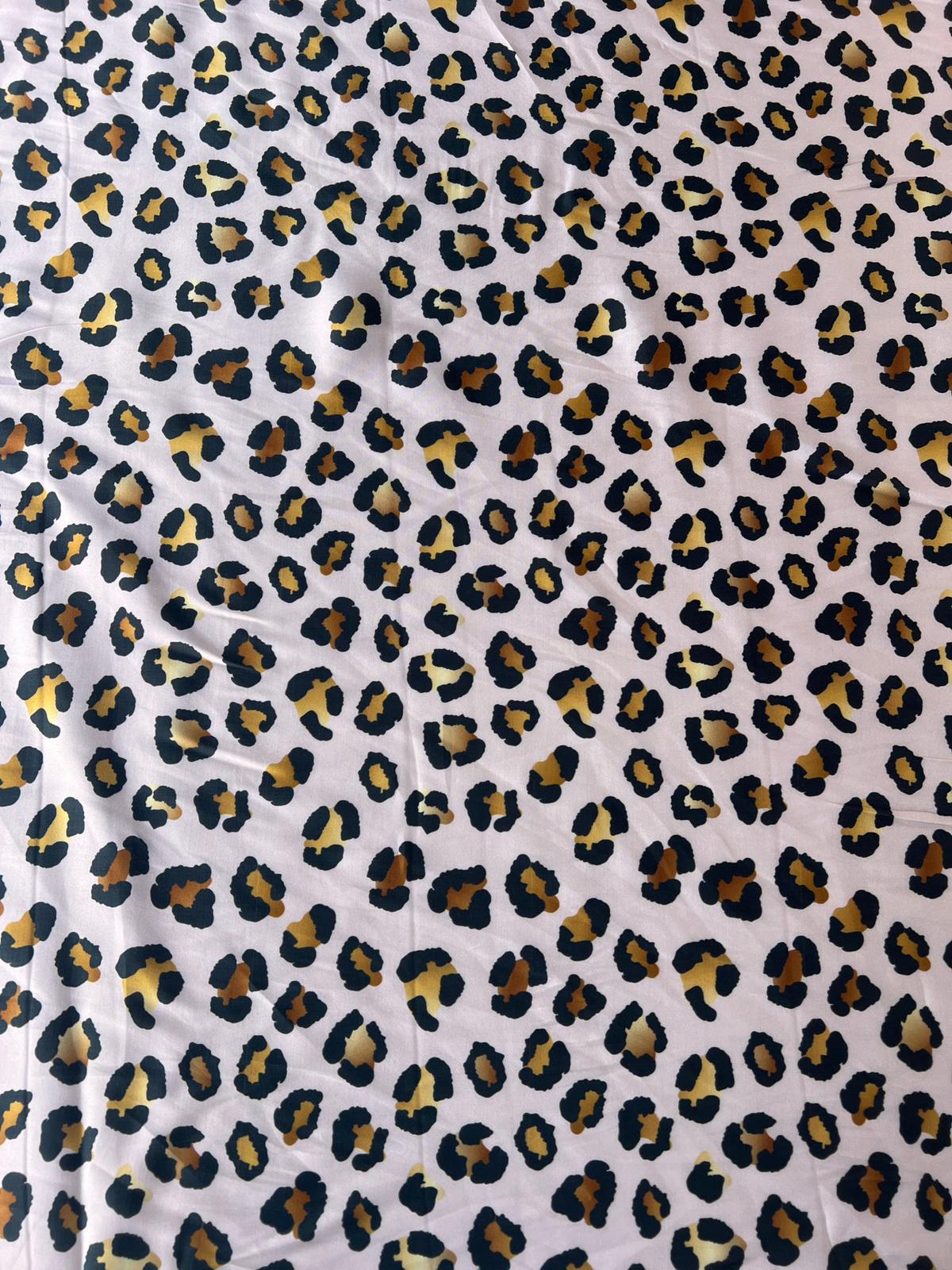 LULU 024 Viscose Satin Leopard Print