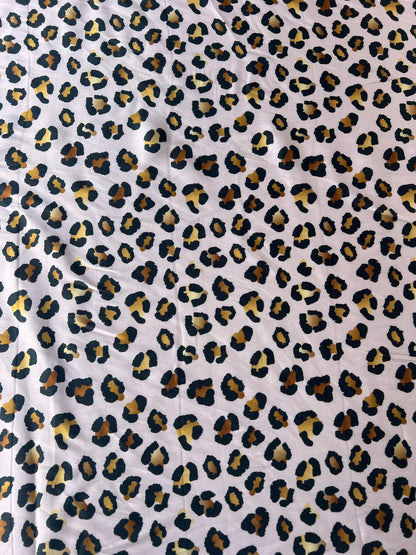 LULU 024 Viscose Satin Leopard Print