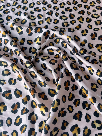 LULU 024 Viscose Satin Leopard Print