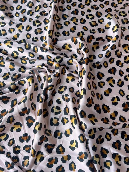 LULU 024 Viscose Satin Leopard Print