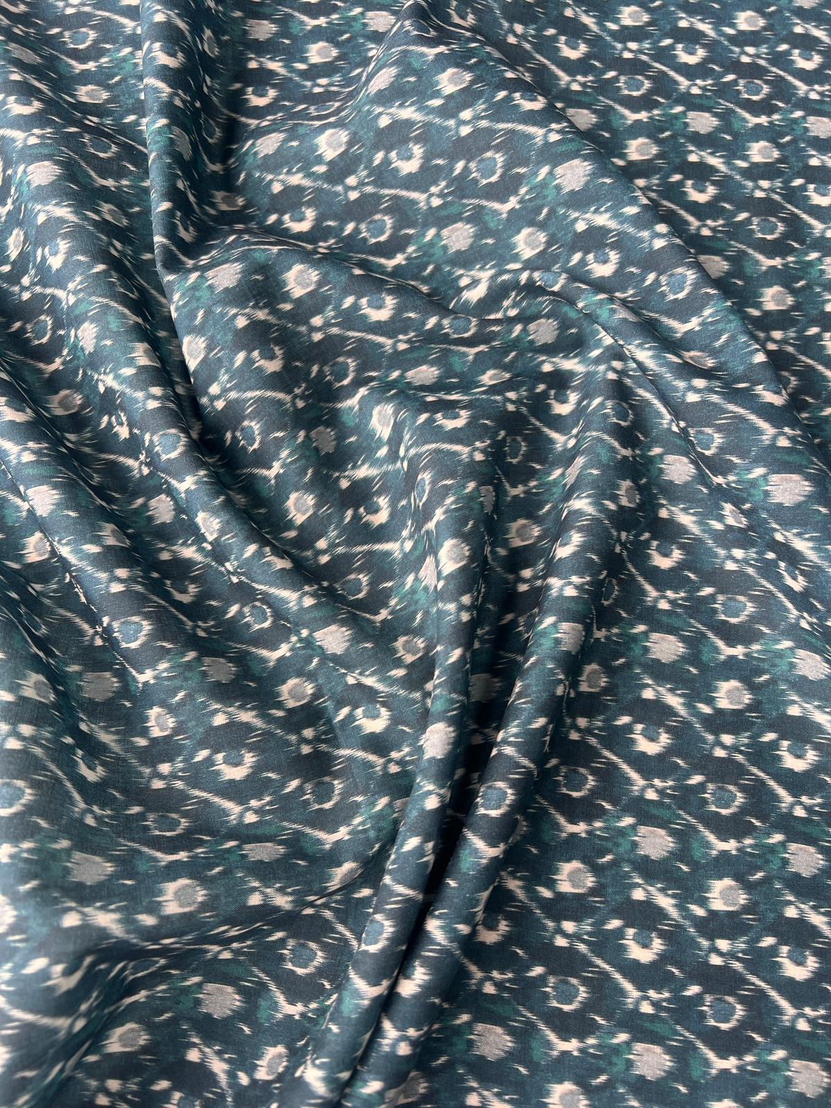 LULU 023 Cotton Voile Tie dye Ikat Print