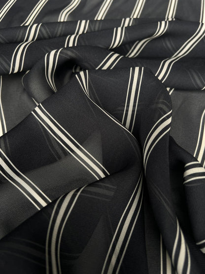 LULU 025 Viscose Chiffon Stripe Print