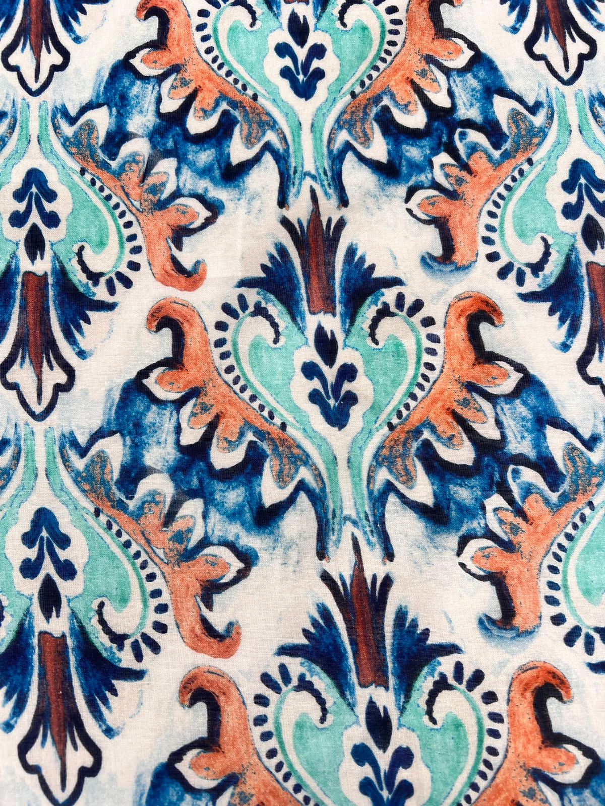 LULU 033 Cotton Voile Baroque Print