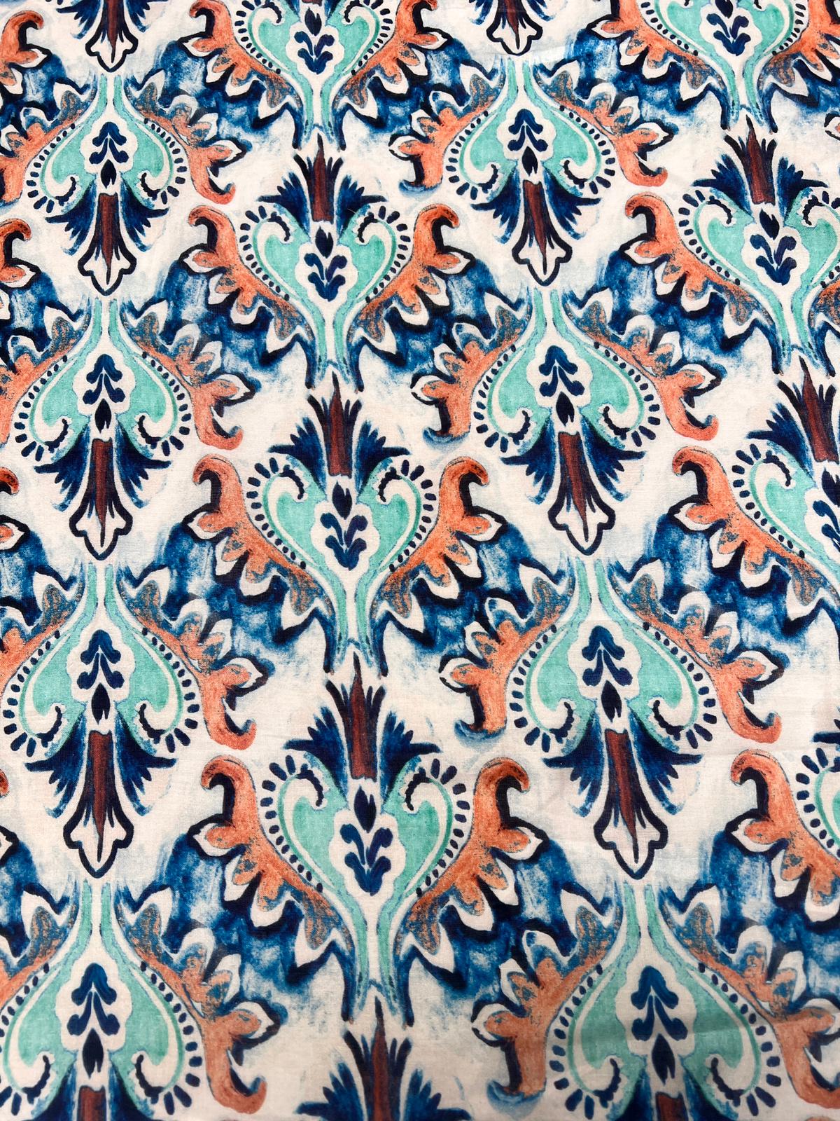 LULU 033 Cotton Voile Baroque Print