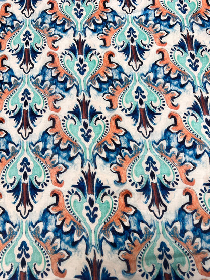LULU 033 Cotton Voile Baroque Print