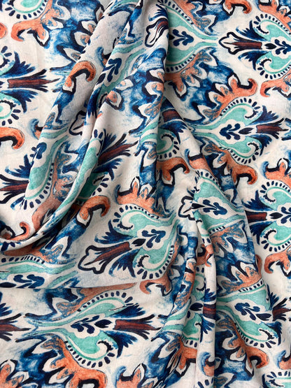 LULU 033 Cotton Voile Baroque Print