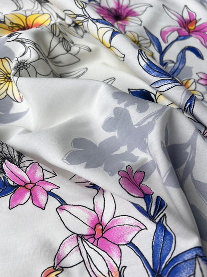 LULU 029 Cotton Twill Seamless Floral Print