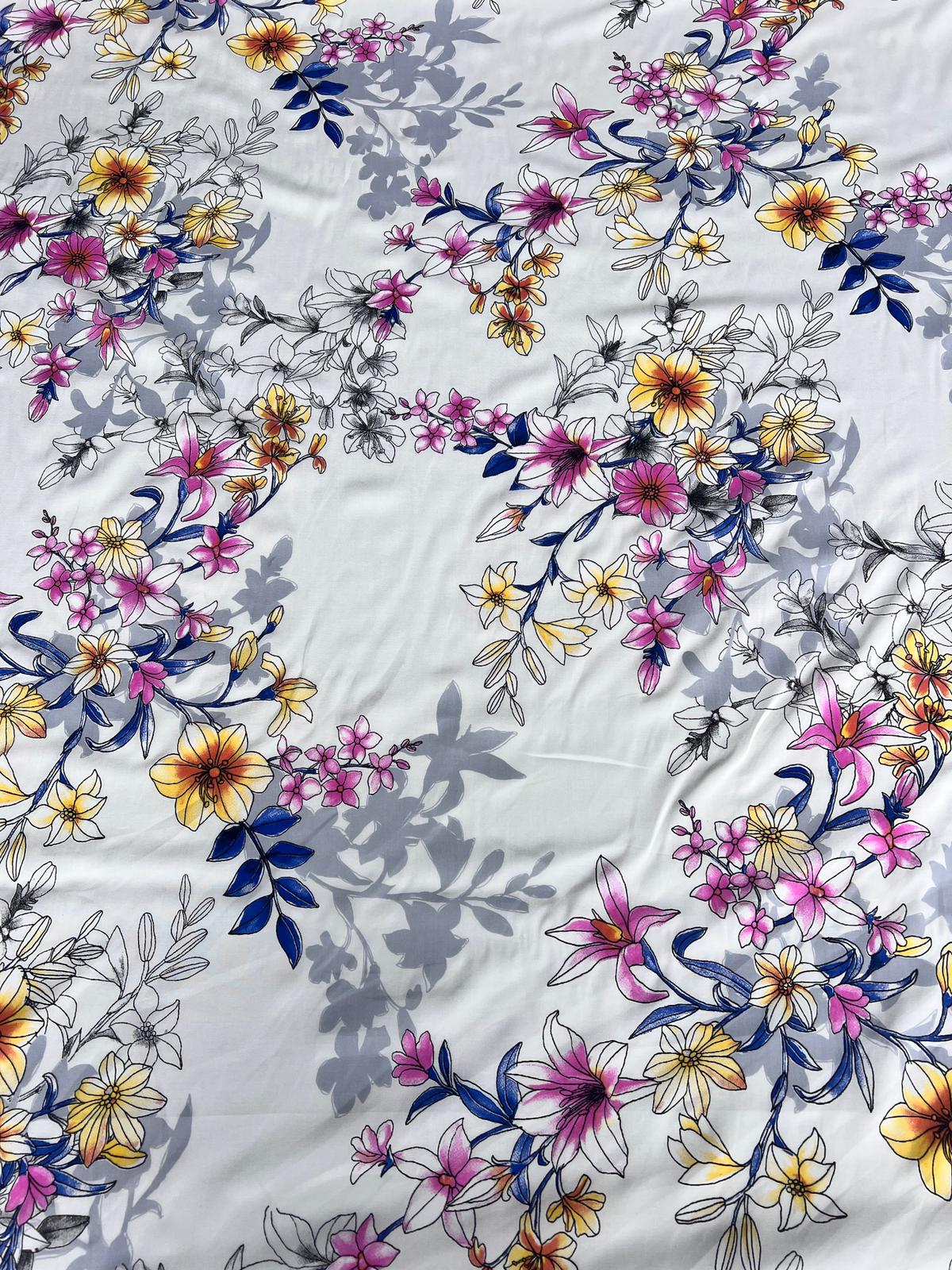 LULU 029 Cotton Twill Seamless Floral Print
