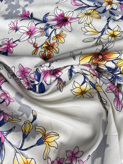 LULU 029 Cotton Twill Seamless Floral Print