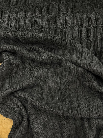 DARIA 045 charcoal knitted cable 100% wool