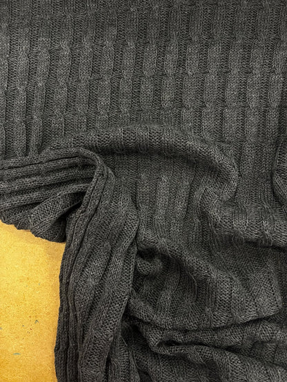 DARIA 045 charcoal knitted cable 100% wool