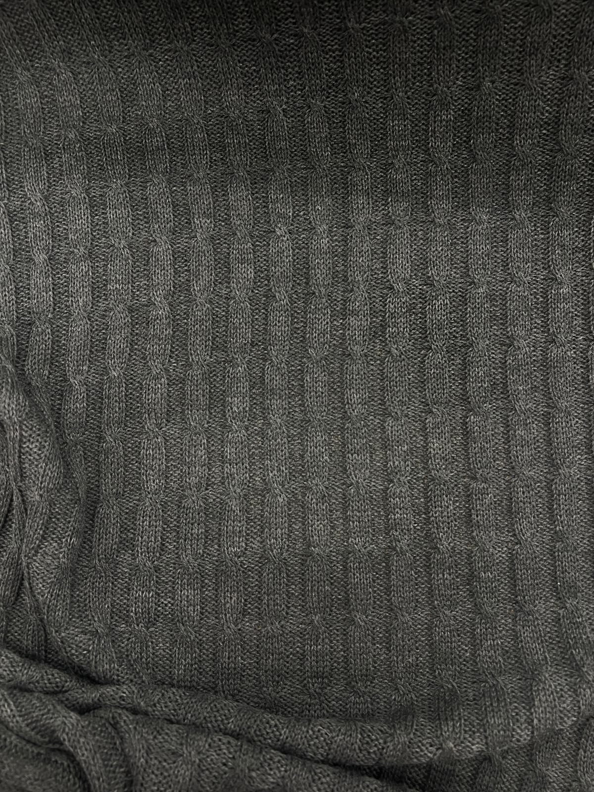 DARIA 045 charcoal knitted cable 100% wool