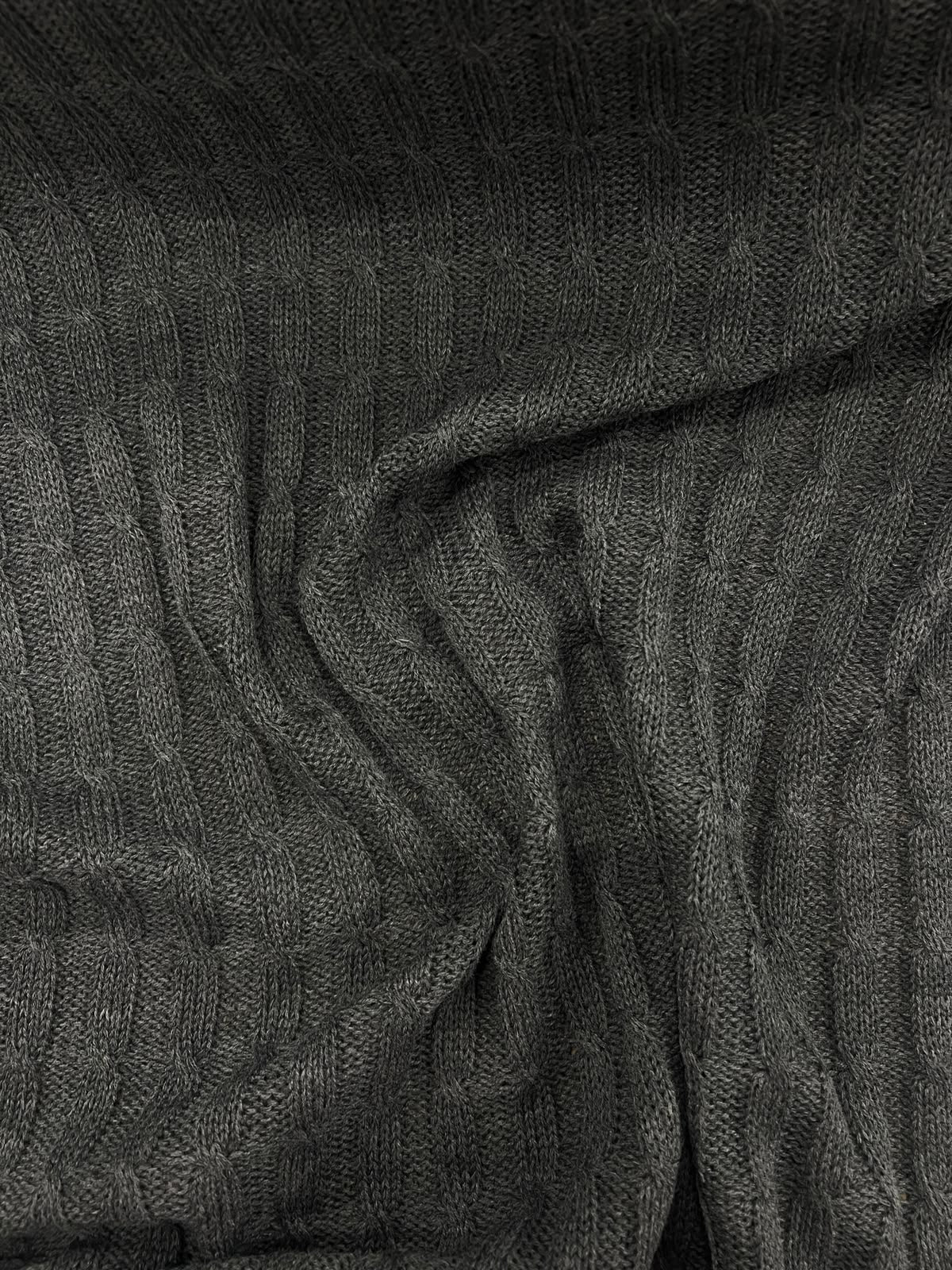 DARIA 045 charcoal knitted cable 100% wool