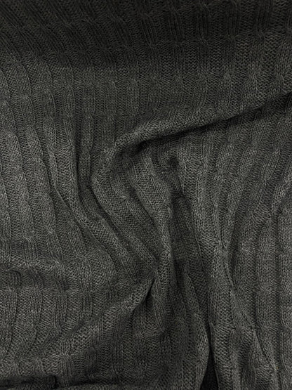 DARIA 045 charcoal knitted cable 100% wool