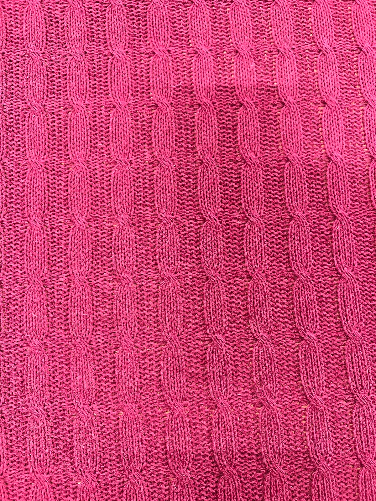 DARIA 046 burgundy knitted cable 100% wool
