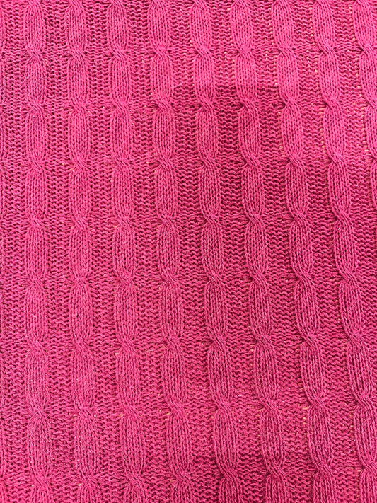 DARIA 046 burgundy knitted cable 100% wool
