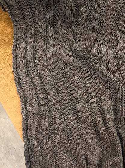 DARIA 047 Grey knitted cable 100% wool