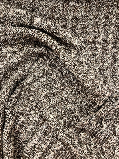 DARIA 048 oatmeal melange cable 100% wool