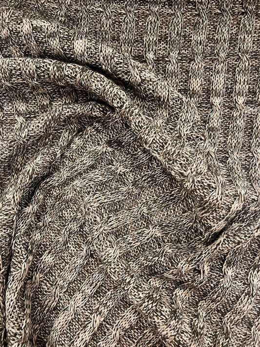 DARIA 048 oatmeal melange cable 100% wool
