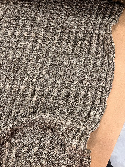 DARIA 048 oatmeal melange cable 100% wool