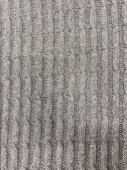 DARIA 051 Grey narrow knitted cable 100% wool