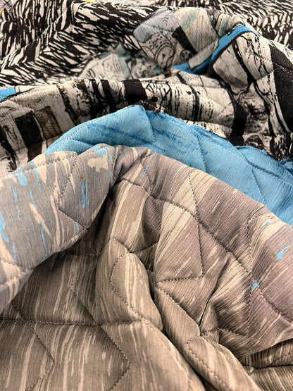 ZOE 016 abstract chevron padded quilted
